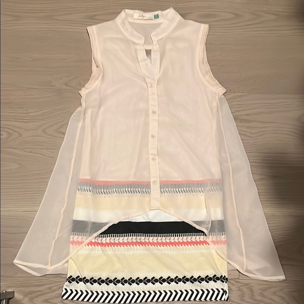 Lily Soft Pink Sheer Blouse